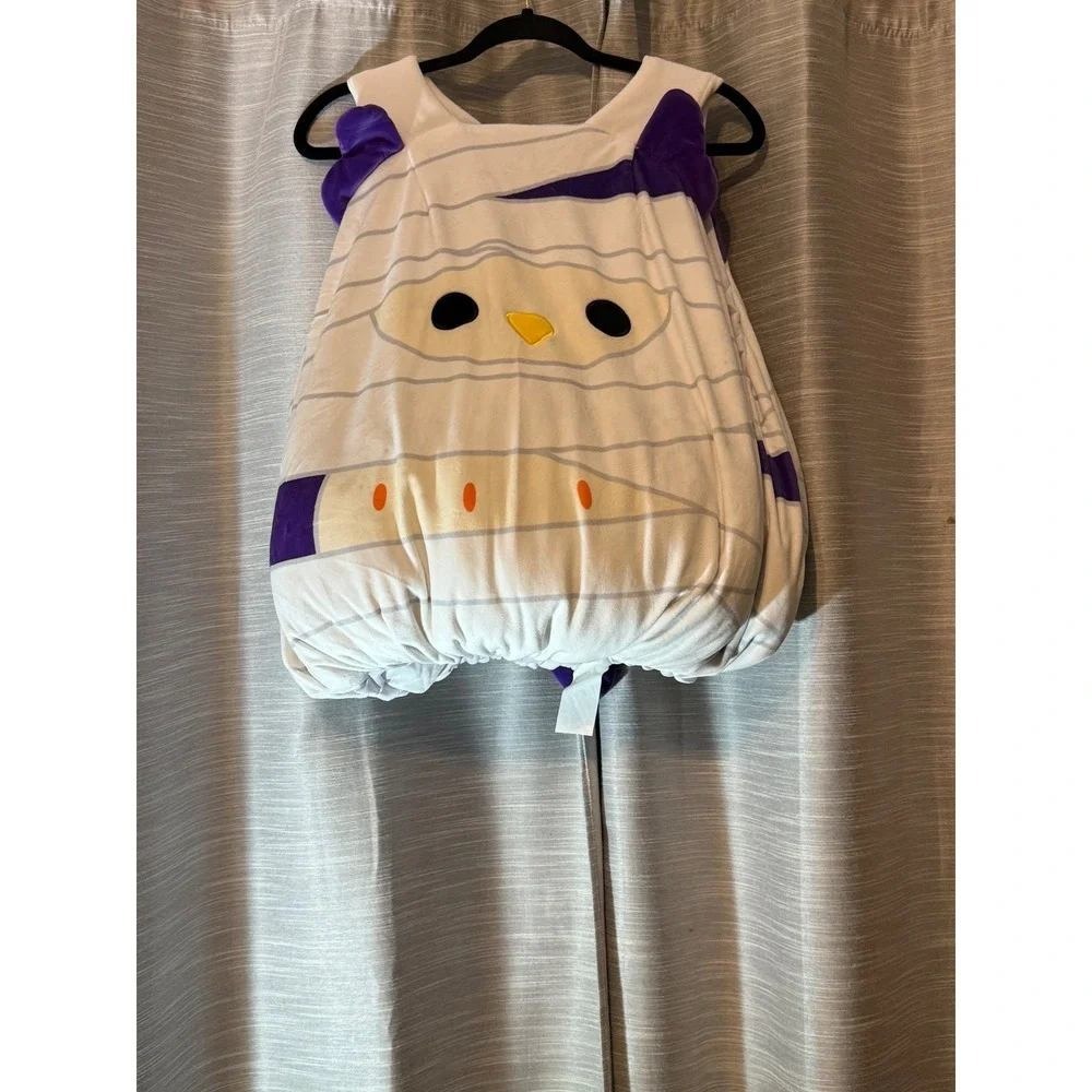 Squishmallows Holly the Owl Mummy Halloween Kid's Costume White Purple Plush EUC